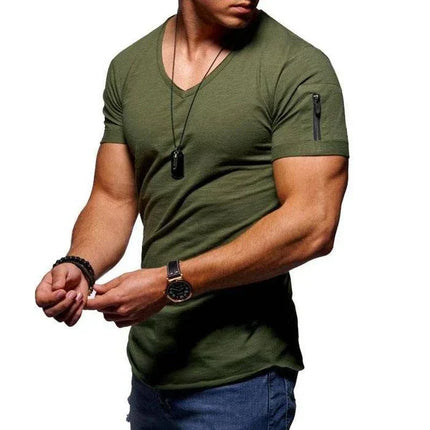 Szafa Melbourne | T-shirt męski z dekoltem w kształcie liter V | Miękka, oddychająca tkanina | Wygodne miejsce zamieszkania | Stylowe kolory | Wszechstronna odzież na co dzień | Idealny element pośredni lub warstwowy