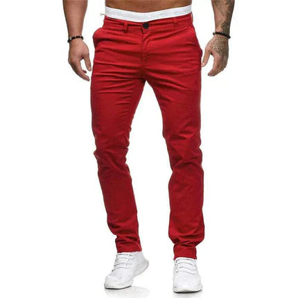 Szafa Melbourne | Męskie spodnie chino slim fit | Wszechstronna odzież na co dzień w jednolitym kolorze | Oddychający materiał zapewniający komfort przez cały dzień | Idealny do pracy lub na weekendowe wyjścia | Nowoczesna zwężana sylwetka