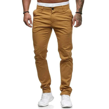 Szafa Melbourne | Męskie spodnie chino slim fit | Wszechstronna odzież na co dzień w jednolitym kolorze | Oddychający materiał zapewniający komfort przez cały dzień | Idealny do pracy lub na weekendowe wyjścia | Nowoczesna zwężana sylwetka