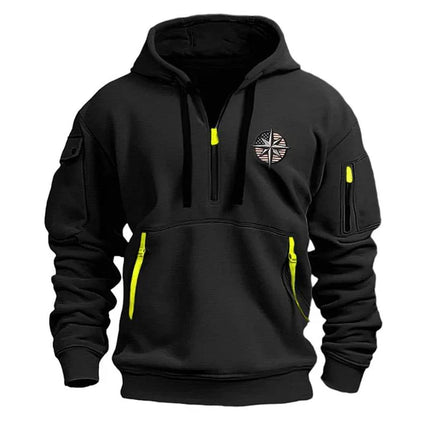 Męska bluza sportowa z wieloma zamkami Armoire Melbourne | Haftowane detale | Bezpieczne zamek na zamek | Oddychająca tkanina | Regularny krój | Wszechstronny do użytku na siłowni i na co dzień | Dostępne w wielu kolorach