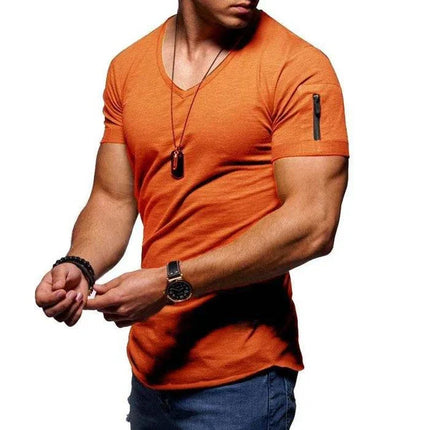 Szafa Melbourne | T-shirt męski z dekoltem w kształcie liter V | Miękka, oddychająca tkanina | Wygodne miejsce zamieszkania | Stylowe kolory | Wszechstronna odzież na co dzień | Idealny element pośredni lub warstwowy