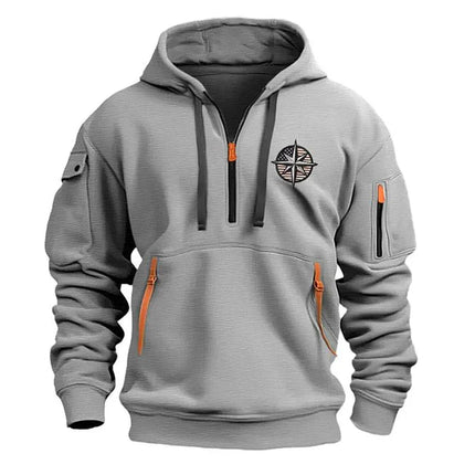 Męska bluza sportowa z wieloma zamkami Armoire Melbourne | Haftowane detale | Bezpieczne zamek na zamek | Oddychająca tkanina | Regularny krój | Wszechstronny do użytku na siłowni i na co dzień | Dostępne w wielu kolorach