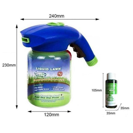 Opryskiwacz do nasion trawy w płynie | Naprawa trawnika | Szeroki zasięg | Przystawka Easy-Spray | W zestawie płynny wyłącznik | Ekologiczny | Uniwersalne złącze zabezpieczające | Wszystkie sterowniki dla klimatu | Szybkie zielone wyniki