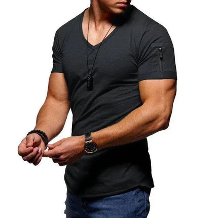 Szafa Melbourne | T-shirt męski z dekoltem w kształcie liter V | Miękka, oddychająca tkanina | Wygodne miejsce zamieszkania | Stylowe kolory | Wszechstronna odzież na co dzień | Idealny element pośredni lub warstwowy