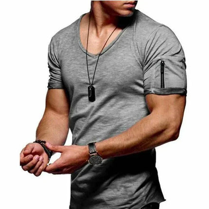 Szafa Melbourne | T-shirt męski z dekoltem w kształcie liter V | Miękka, oddychająca tkanina | Wygodne miejsce zamieszkania | Stylowe kolory | Wszechstronna odzież na co dzień | Idealny element pośredni lub warstwowy