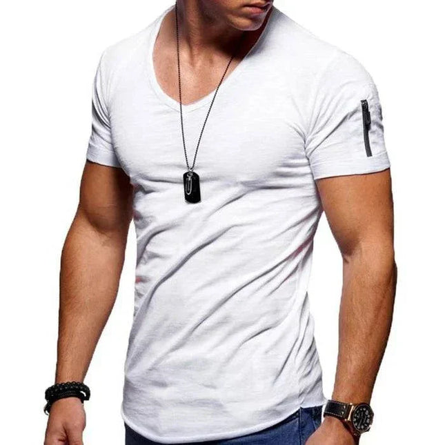 Szafa Melbourne | T-shirt męski z dekoltem w kształcie liter V | Miękka, oddychająca tkanina | Wygodne miejsce zamieszkania | Stylowe kolory | Wszechstronna odzież na co dzień | Idealny element pośredni lub warstwowy