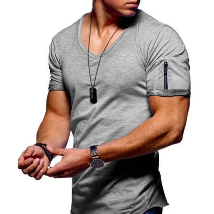 Szafa Melbourne | T-shirt męski z dekoltem w kształcie liter V | Miękka, oddychająca tkanina | Wygodne miejsce zamieszkania | Stylowe kolory | Wszechstronna odzież na co dzień | Idealny element pośredni lub warstwowy