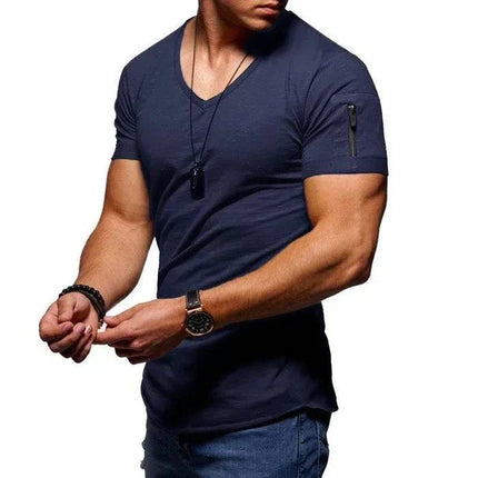 Szafa Melbourne | T-shirt męski z dekoltem w kształcie liter V | Miękka, oddychająca tkanina | Wygodne miejsce zamieszkania | Stylowe kolory | Wszechstronna odzież na co dzień | Idealny element pośredni lub warstwowy