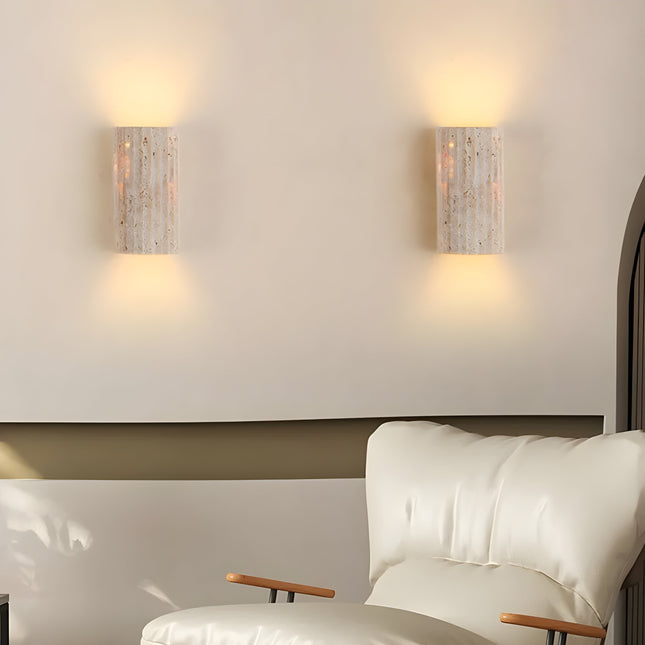 Oświetlenie ścienne wewnętrzne StoneGlow | Lampa LED z kamienia naturalnego | Wzmocnienie artystycznej atmosfery | Energooszczędne ciepłe białe światło | Elegancki wystrój wnętrz domu