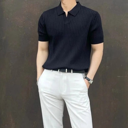 Van Hallen Melbourne | Męska koszulka polo slim fit | Oddychająca bawełna | Krótki rękaw | Klasyczna biel i elegancki czerń | M, L, XL | Nowoczesny styl kołnierzyka | Ponadczasowe wyrafinowanie | Idealny do noszenia i noszenia