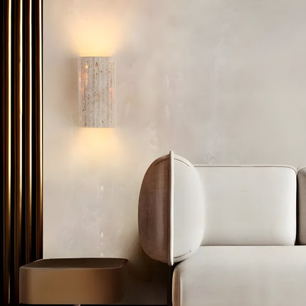 Oświetlenie ścienne wewnętrzne StoneGlow | Lampa LED z kamienia naturalnego | Wzmocnienie artystycznej atmosfery | Energooszczędne ciepłe białe światło | Elegancki wystrój wnętrz domu