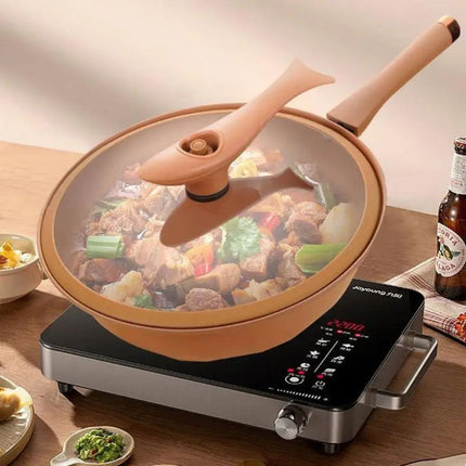 Iron Wok Cooking Pro | Nieprzywierające żelazko | Technologia mikrociśnienia | Uniwersalny kosz do gotowania na parze | Szybkie zdrowe gotowanie | Łatwe czyszczenie | kompatybilność z gazem i indukcją | Można myć w zmywarce