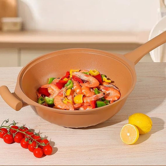 Iron Wok Cooking Pro | Nieprzywierające żelazko | Technologia mikrociśnienia | Uniwersalny kosz do gotowania na parze | Szybkie zdrowe gotowanie | Łatwe czyszczenie | kompatybilność z gazem i indukcją | Można myć w zmywarce