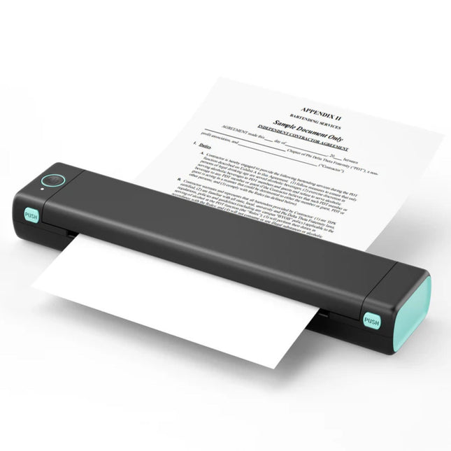 Kompaktowa bezprzewodowa drukarka termiczna | Bez atramentu | Łączność Bluetooth | Przenośny projekt podróży | Szybkie i bezproblemowe drukowanie wysokiej jakości z telefonu lub laptopa | Idealny do dokumentów, zdjęć, etykiet
