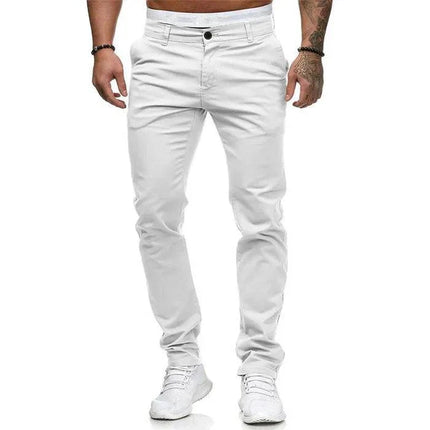 Szafa Melbourne | Męskie spodnie chino slim fit | Wszechstronna odzież na co dzień w jednolitym kolorze | Oddychający materiał zapewniający komfort przez cały dzień | Idealny do pracy lub na weekendowe wyjścia | Nowoczesna zwężana sylwetka