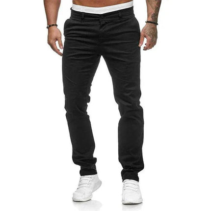 Szafa Melbourne | Męskie spodnie chino slim fit | Wszechstronna odzież na co dzień w jednolitym kolorze | Oddychający materiał zapewniający komfort przez cały dzień | Idealny do pracy lub na weekendowe wyjścia | Nowoczesna zwężana sylwetka