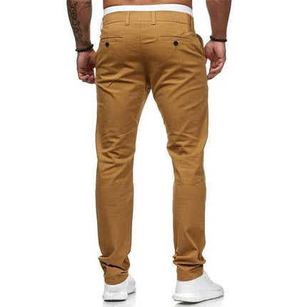 Szafa Melbourne | Męskie spodnie chino slim fit | Wszechstronna odzież na co dzień w jednolitym kolorze | Oddychający materiał zapewniający komfort przez cały dzień | Idealny do pracy lub na weekendowe wyjścia | Nowoczesna zwężana sylwetka