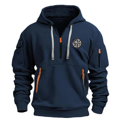 Męska bluza sportowa z wieloma zamkami Armoire Melbourne | Haftowane detale | Bezpieczne zamek na zamek | Oddychająca tkanina | Regularny krój | Wszechstronny do użytku na siłowni i na co dzień | Dostępne w wielu kolorach