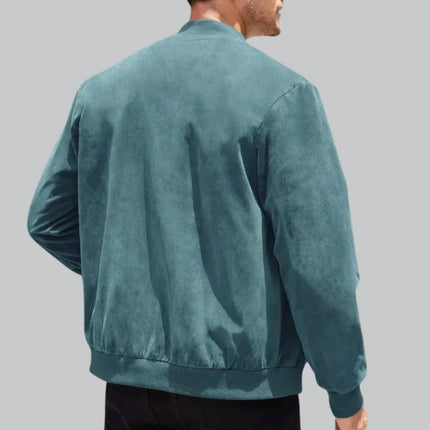 Męska elegancka, lekka kurtka bomber | Oddychająca tkanina | Dopasowany krój | Wszechstronne ryzyko palenia na co dzień i półformalne | Trwałe i stylowe | Idealny do codziennego życia i klasycznego designu
