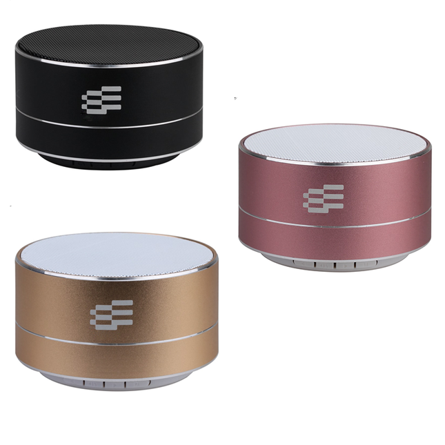 Głośnik Bluetooth Metal Pulse | Przenośny system dźwiękowy 3W | Wbudowany mikrofon | Obsługa kart TF i dysków U | Akumulator | 6-godzinny czas określony | Ładowanie Micro USB | konfigurowalne ze smartfonami | Metalowy projekt