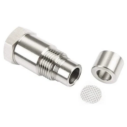 Adapter czujnika tlenu | Gwint M18x1,5 | Rozwiązanie lampki ostrzegawczej silnika | Zwiększona wydajność układu wydechowego | Uniwersalne dopasowanie | Łatwa instalacja | Stal nierdzewna | Odporny na ciepło i korozję | Pasuje do większości pojazdów