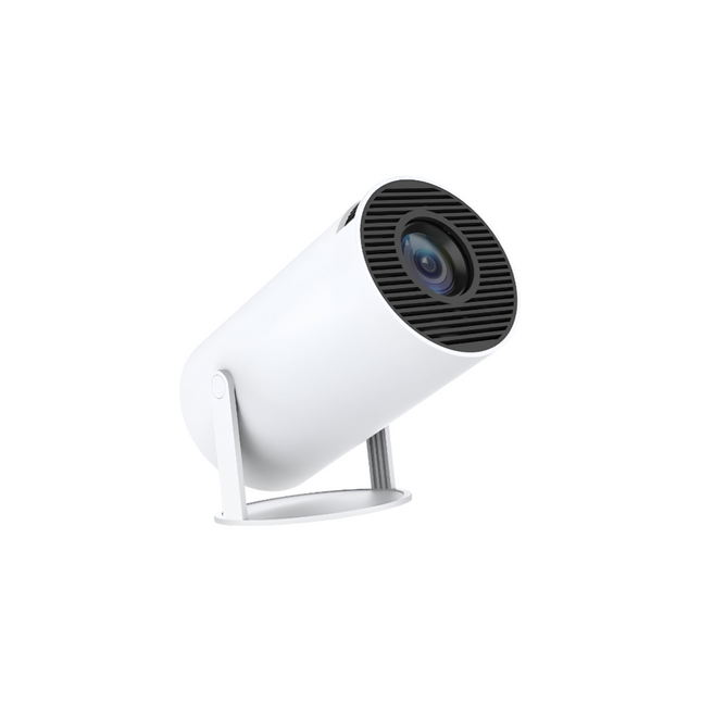 Mini projektor HD | Wi-Fi6 i Bluetooth 5.0 | Rozdzielczość 720p | Dekodowanie wideo 4K | Wbudowane aplikacje do strumieniowego | Wyświetlacz 130" | Automatyczna ostrość i Keystone | HDMI, USB, MicroSD | Przenośna konstrukcja | Trwała żarówka