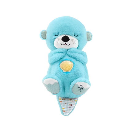Snuggle Oddychająca Wydra Niedźwiedź | Pluszowa zabawka 30 cm z kojącą muzyką i muzyką | Idealny pomocnik w zasypianiu i towarzysz przytulania | Materiały wysokiej jakości | Prezent dla dziecka o miękkiej fakturze i delikatnych danych osobowych