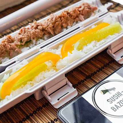 Zestaw do przechowywania roli sushi | Zawiera matę bambusową i kontrolowaną w czyszczeniu tuby do sushi | Idealnie uformowane kalifornijskie bułki za każdym razem