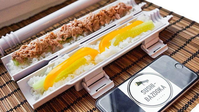 Zestaw do przechowywania roli sushi | Zawiera matę bambusową i kontrolowaną w czyszczeniu tuby do sushi | Idealnie uformowane kalifornijskie bułki za każdym razem