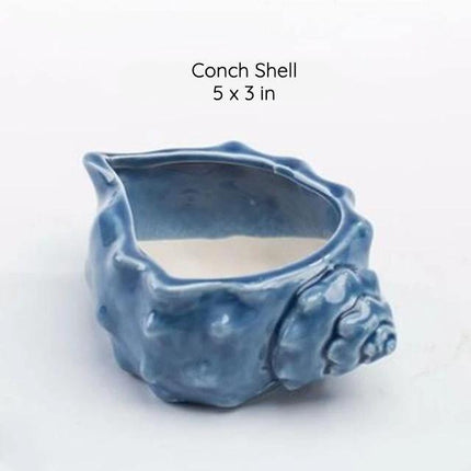 Ceramiczne, przeszklone donice inspirowane oceanem | Doniczki dekoracyjne w stylu nadmorskim | Opcje błękitu oceanu i turkusu | Dostępne różne rozmiary