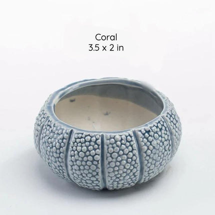 Ceramiczne, przeszklone donice inspirowane oceanem | Doniczki dekoracyjne w stylu nadmorskim | Opcje błękitu oceanu i turkusu | Dostępne różne rozmiary