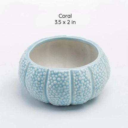 Ceramiczne, przeszklone donice inspirowane oceanem | Doniczki dekoracyjne w stylu nadmorskim | Opcje błękitu oceanu i turkusu | Dostępne różne rozmiary