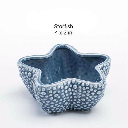 Ceramiczne, przeszklone donice inspirowane oceanem | Doniczki dekoracyjne w stylu nadmorskim | Opcje błękitu oceanu i turkusu | Dostępne różne rozmiary