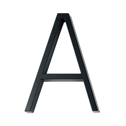 Pływające liczbę ze stopu cynku | Czarny | Nowoczesna sztuka ścienna do domu | Stylowa rzeźba dekoracyjna | Łatwa instalacja | Wysokość 125 mm | Szerokość 25-82mm | Akcenty wnętrza domu