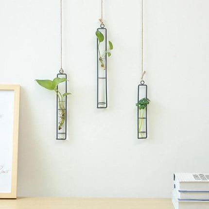 Wiszące terraria do rozmnażania roślin ze szkła i żelaza | Styl minimalistyczny | Zawiera linię | Mały 8,5" | Średni 10,5" | Duży 12,5"