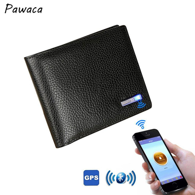 Inteligentny portfel | Wbudowany Bluetooth | Łączność aplikacji na telefon | Alarm ukryty przed kradzieżą i zgubieniem | Smukła konstrukcja | Wysokiej jakości skóra | Śledź lokalizacji | Funkcja przechwytywania zdjęć | 9,5 x 11 x 1 cm