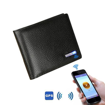Inteligentny portfel | Wbudowany Bluetooth | Łączność aplikacji na telefon | Alarm ukryty przed kradzieżą i zgubieniem | Smukła konstrukcja | Wysokiej jakości skóra | Śledź lokalizacji | Funkcja przechwytywania zdjęć | 9,5 x 11 x 1 cm
