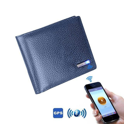 Inteligentny portfel | Wbudowany Bluetooth | Łączność aplikacji na telefon | Alarm ukryty przed kradzieżą i zgubieniem | Smukła konstrukcja | Wysokiej jakości skóra | Śledź lokalizacji | Funkcja przechwytywania zdjęć | 9,5 x 11 x 1 cm