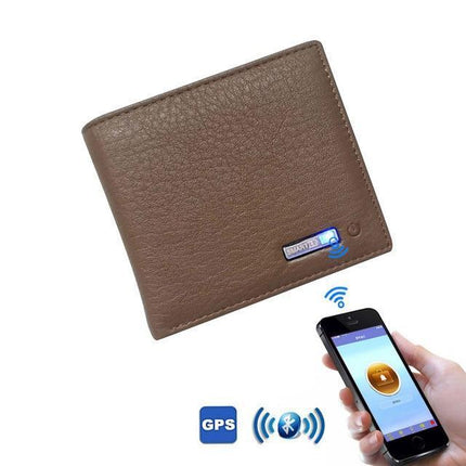 Inteligentny portfel | Wbudowany Bluetooth | Łączność aplikacji na telefon | Alarm ukryty przed kradzieżą i zgubieniem | Smukła konstrukcja | Wysokiej jakości skóra | Śledź lokalizacji | Funkcja przechwytywania zdjęć | 9,5 x 11 x 1 cm
