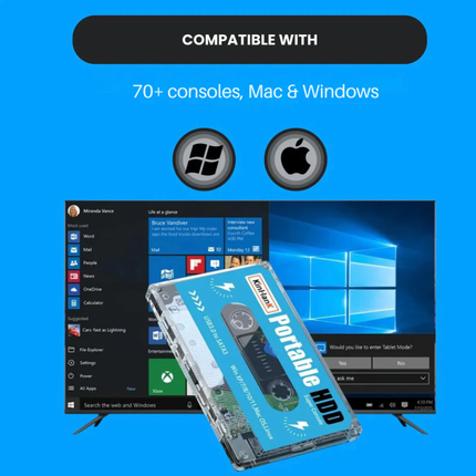Retro konsola do gier | Ponad 110 000 klasycznych gier | Ponad 80 emulatorów | Wielojęzyczny interfejs | bezprzewodowy z kontrolerem bezprzewodowym | Łączność HDMI i USB | Podłącz i graj | Nostalgiczna zabawa dla wszystkich grup wiekowych