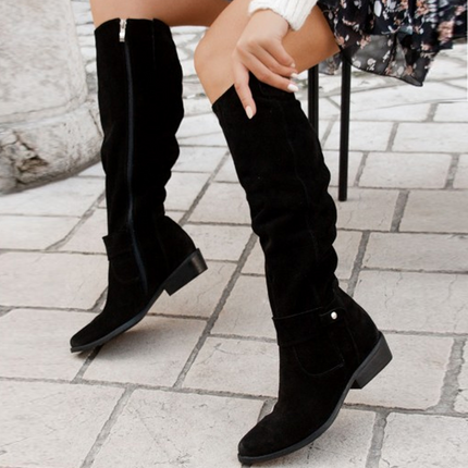 Modne damskie buty na obcasie Jane | Amortyzowana wkładka | Podeszwa antypoślizgowa | Ciepła skóra syntetyczna | Wszechstronna moda | Czarny, brązowy, szary | Rozmiary AU 4-14 (UE 35-45) | Wygodny, dopasowany krój na zimne dni