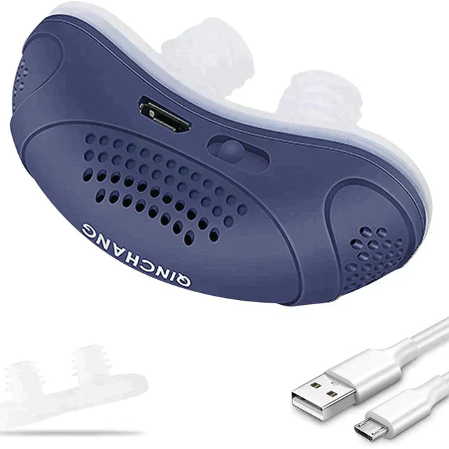 Urządzenie mikro CPAP | Przenośny lek na bezdech senny | Bezprzewodowe rozwiązanie przeciw chrapaniu | Materiał nadający się do odrzucenia | Lekki i wygodny | Akumulator USB | Trwałe przez 6-12 miesięcy | Zawierają zatyczki do nosa i zwykłe