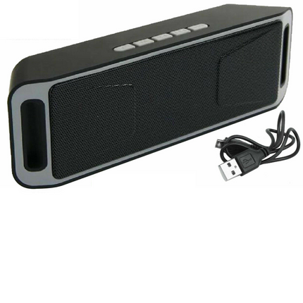 Przenośny głośnik Bluetooth | Bezprzewodowe audio | Wbudowany mikrofon | Przetworniki 2 x 40 mm | Moc wyjściowa 10 W | Technologia V-Basu | Wejście MicroSD i 3,5 mm | Akumulator | Do 6 godzin zamkniętych | Czarny