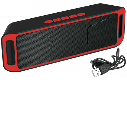 Przenośny głośnik Bluetooth | Bezprzewodowe audio | Wbudowany mikrofon | Przetworniki 2 x 40 mm | Moc wyjściowa 10 W | Technologia V-Basu | Wejście MicroSD i 3,5 mm | Akumulator | Do 6 godzin zamkniętych | Czarny