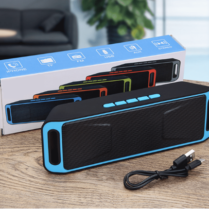 Przenośny głośnik Bluetooth | Bezprzewodowe audio | Wbudowany mikrofon | Przetworniki 2 x 40 mm | Moc wyjściowa 10 W | Technologia V-Basu | Wejście MicroSD i 3,5 mm | Akumulator | Do 6 godzin zamkniętych | Czarny
