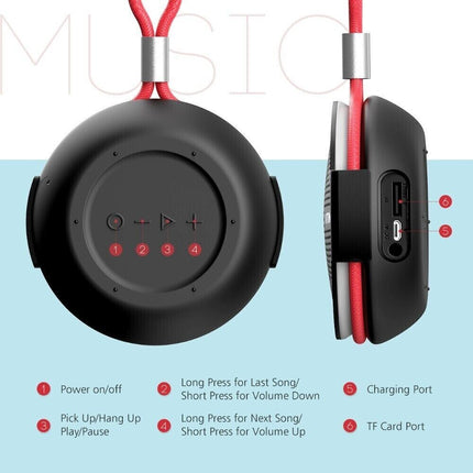Przenośny głośnik Bluetooth | Woododporny dźwięk bezprzewodowy | 8H Czas ochronny | Woododporny IPX5 | Rozmowy w postępowaniu głośnomówiącym | Zasięg 33 stóp | Bluetooth 4.2 | Uniwersalna kompatybilność | wykorzystanie wynikające z kart TF