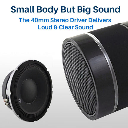 Przenośny głośnik Bluetooth | Światło bezpieczne kolor LED | Wbudowany mikrofon | Łączność USB i AUX | Akumulator | Stereofoniczny dźwięk przestrzenny | kompatybilny z iPhonem, Androidem i Echo