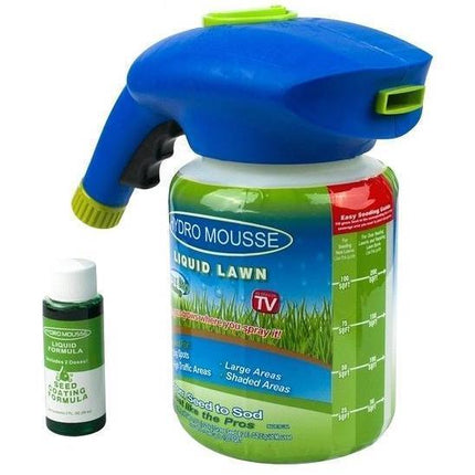 Opryskiwacz do nasion trawy w płynie | Naprawa trawnika | Szeroki zasięg | Przystawka Easy-Spray | W zestawie płynny wyłącznik | Ekologiczny | Uniwersalne złącze zabezpieczające | Wszystkie sterowniki dla klimatu | Szybkie zielone wyniki