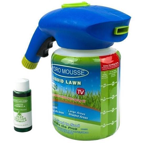 Opryskiwacz do nasion trawy w płynie | Naprawa trawnika | Szeroki zasięg | Przystawka Easy-Spray | W zestawie płynny wyłącznik | Ekologiczny | Uniwersalne złącze zabezpieczające | Wszystkie sterowniki dla klimatu | Szybkie zielone wyniki