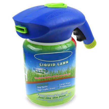 Opryskiwacz do nasion trawy w płynie | Naprawa trawnika | Szeroki zasięg | Przystawka Easy-Spray | W zestawie płynny wyłącznik | Ekologiczny | Uniwersalne złącze zabezpieczające | Wszystkie sterowniki dla klimatu | Szybkie zielone wyniki